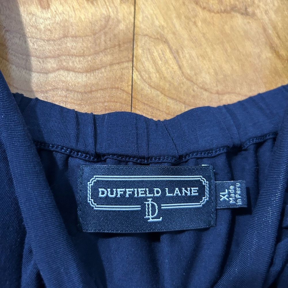 Duffield Lane Navy Tank Top with White Pom Trim - Picture 3 of 3